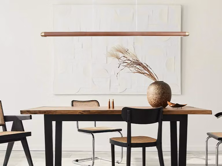 Lampadario in legno sospeso, realizzato in legno massello, con tecnologia LED, 22W / 1200 lumen - WRL0621