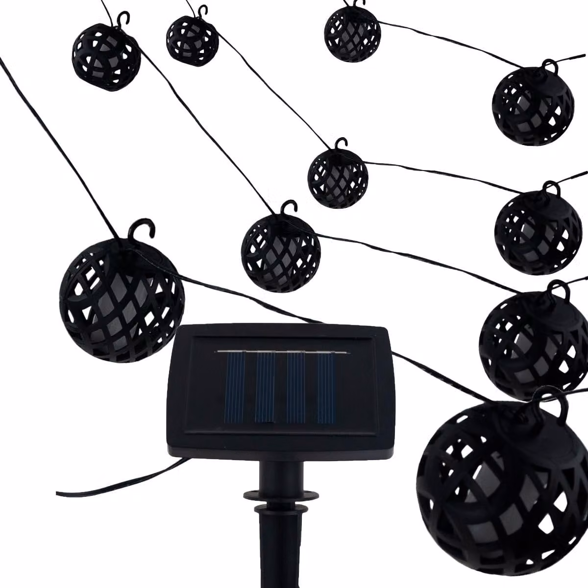 Lampade solari a forma di torcia, luce calda, ideali per decorare giardini, interni, terrazzi e balconi