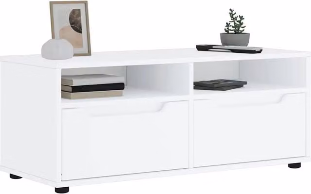 Mobile TV VISNES vidaXL Bianco in Legno Multistrato L: 100 cm, P: 40 cm, H: 38 cm