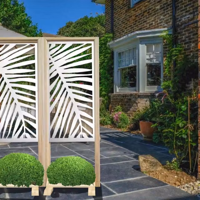 Paravento modulabile PALMA Signorbit in legno e PVC bianco, L 70 cm x H 190 cm