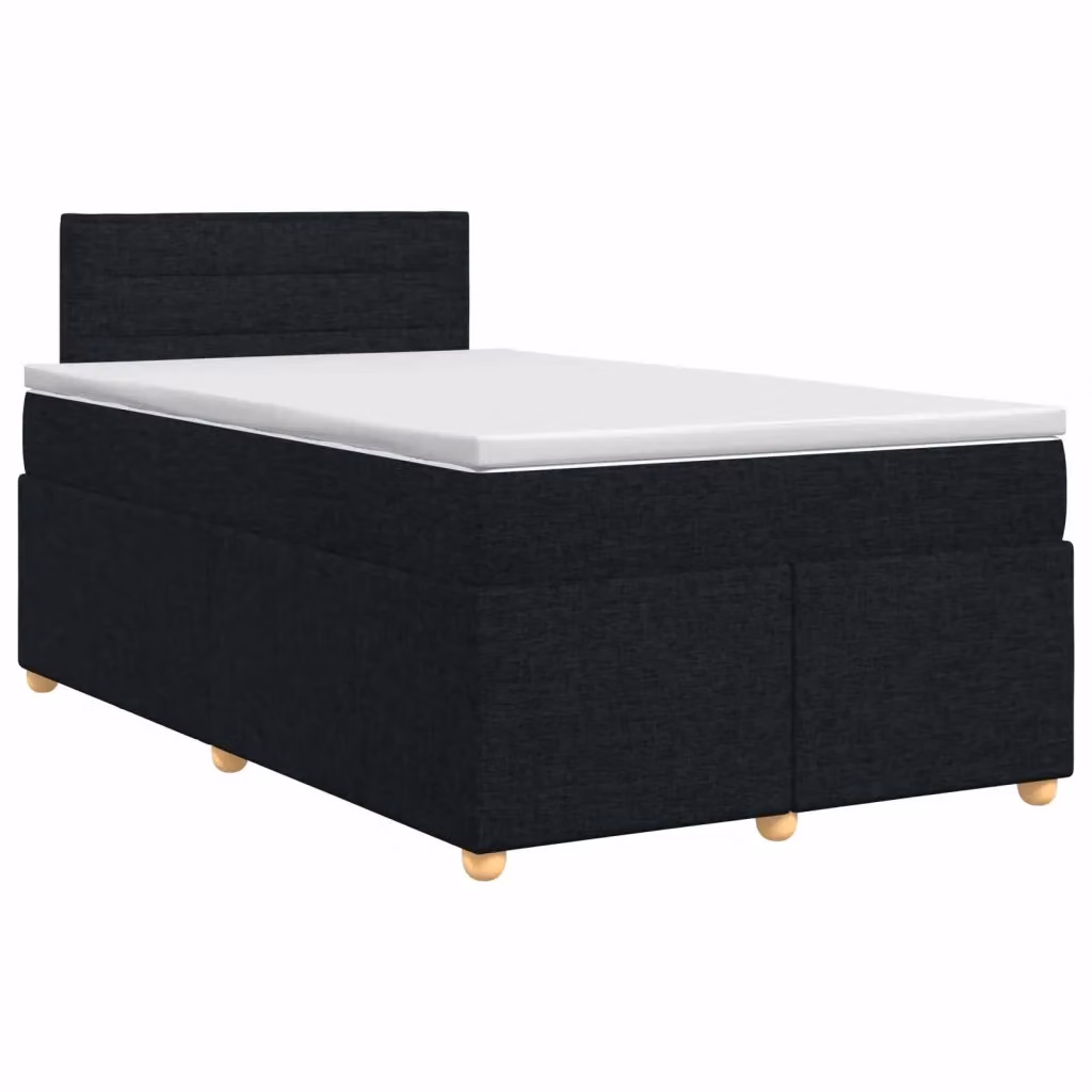 Letto box spring con materasso ibrido vidaXL, colore nero e bianco, con base a sollevamento e molle a tasche, L/P/H: 120 x 200 x 48,75 cm – 2