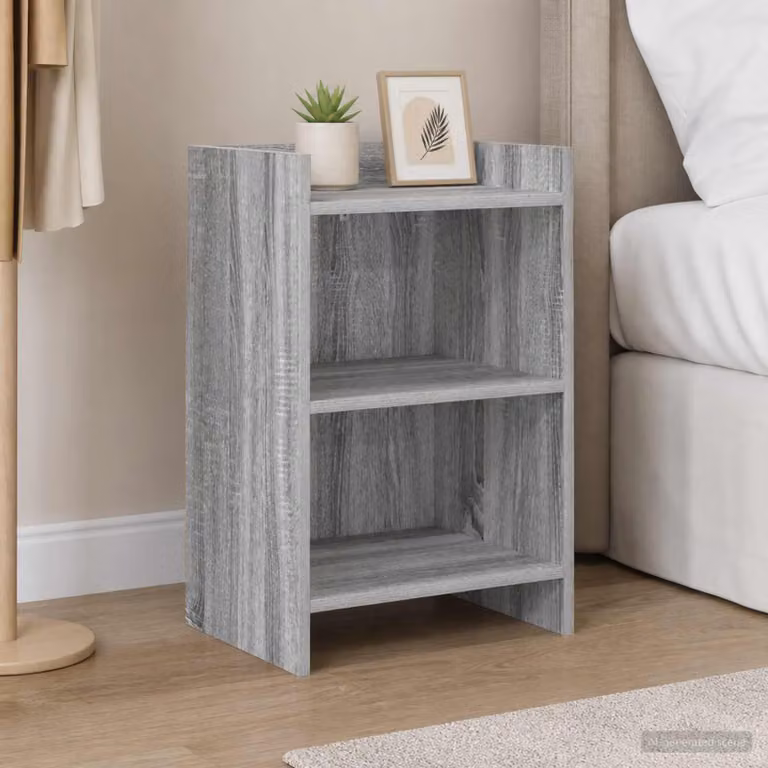 Comodino vidaXL in legno ingegnerizzato grigio opaco L 40 x P 30 x H 60 cm