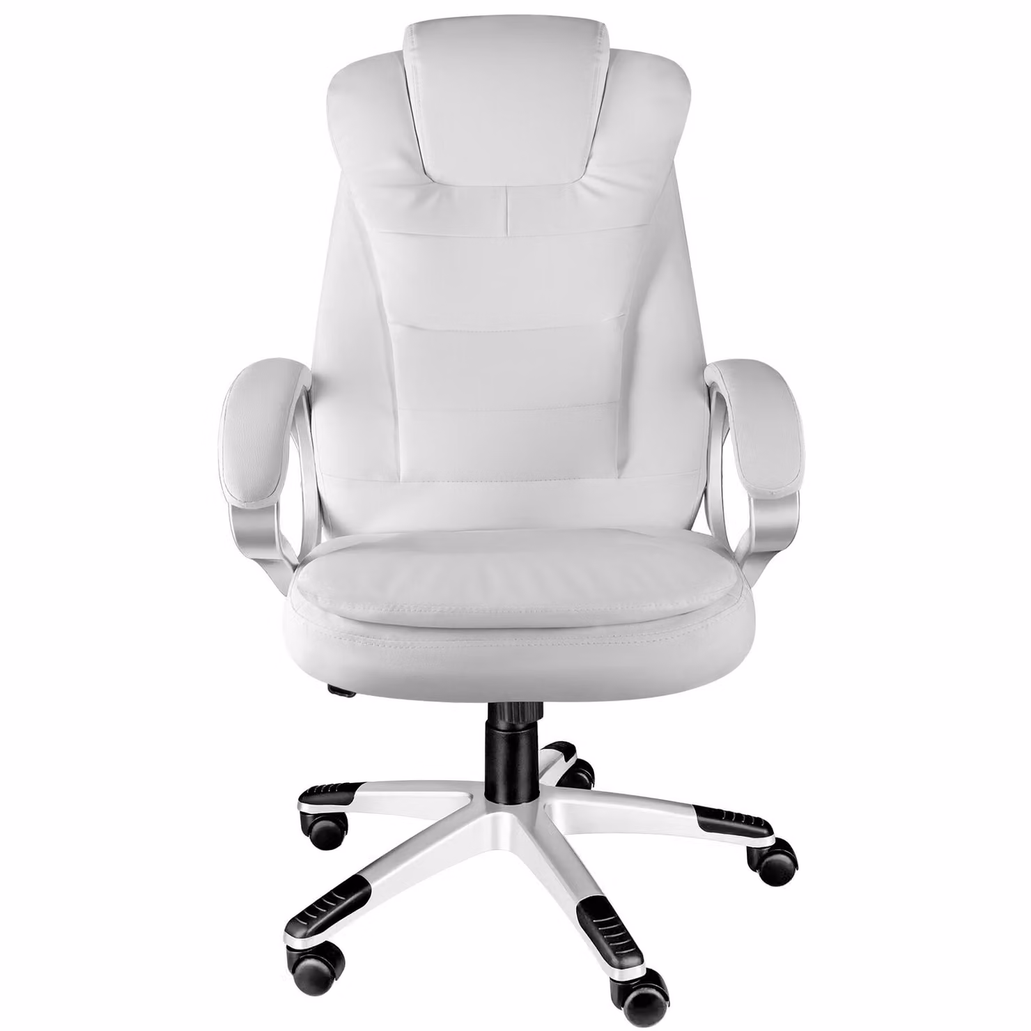 Sedia da ufficio ergonomica Zulu TecTake GmbH bianca con poggiatesta e regolazione del peso in ecopelle – 2