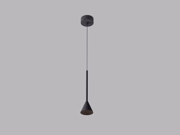 Apparecchio LED a sospensione KONO Z CRI90 dimmerabile, Variante: KONO Z, nero, DALI