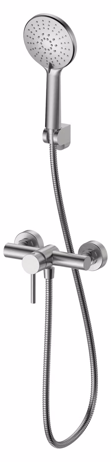 Miscelatore monocomando, acciaio inossidabile spazzolato, set completo da 1,75 metri
