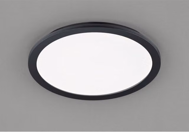 Plafoniera rotonda Camillus Trio Leuchten con LED dimmerabile, colore nero, IP44, Ø 40 cm – 1