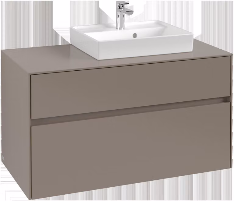 Villeroy & Boch Collaro Meuble sous-lavabo, lavabo à droite, 2 tiroirs, montage mural, 1000x548x500mm, C01500AF, C01500AF