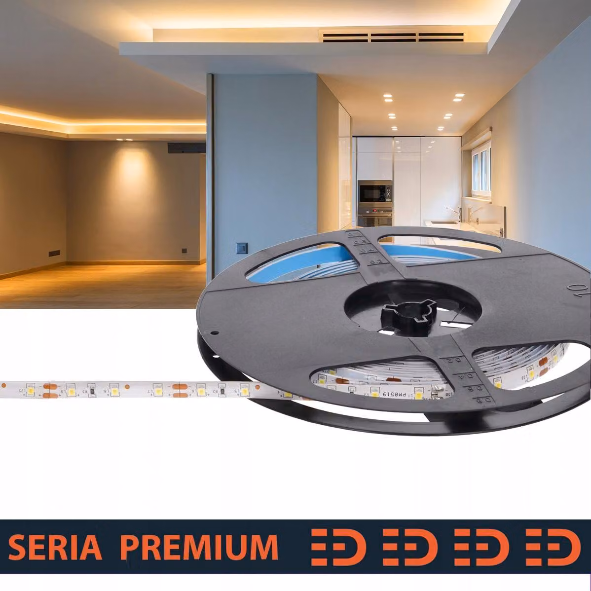 Striscia LED Prescot, sigillata, luce bianco caldo, 12V, 5 metri