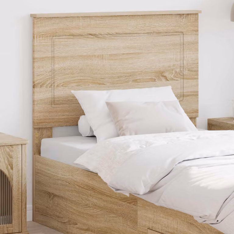 Testiera per letto vidaXL in legno ingegnerizzato Rovere Sonoma, colore marrone, L: 100 cm