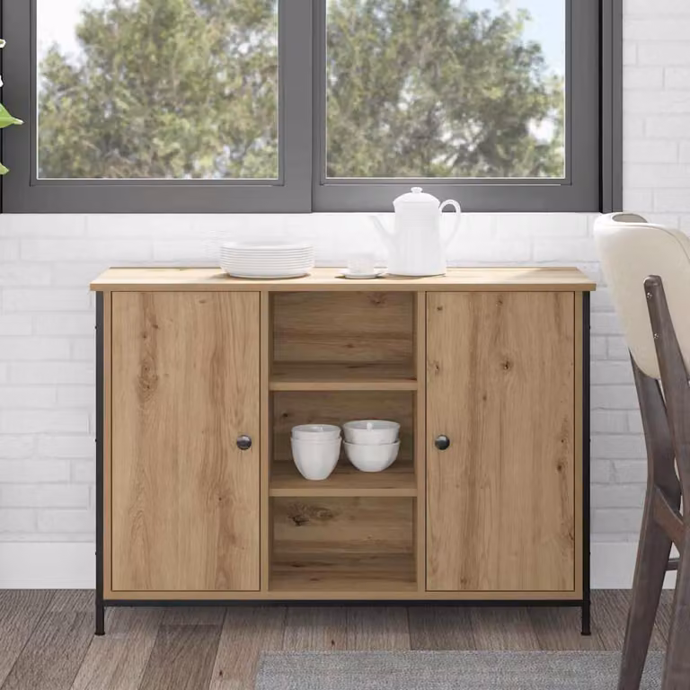 vidaXL Credenza Artisan in rovere 100 x 35 x 70 cm