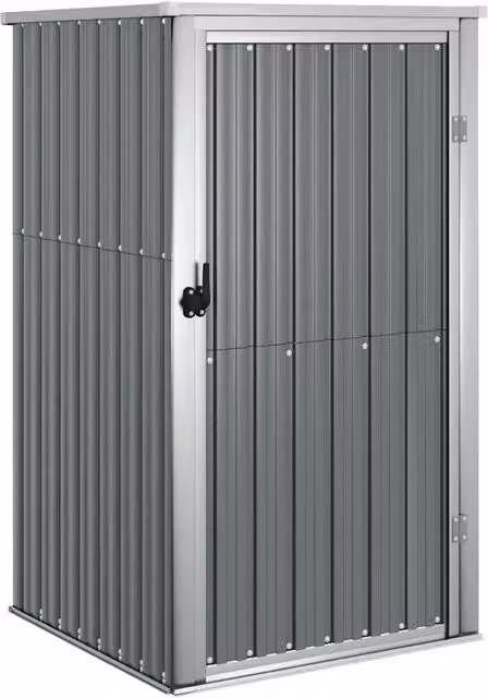 Capanno per Attrezzi Grigio in Acciaio Zincato L: 88 cm, P: 89 cm, H: 161 cm CFW8569620 – 1