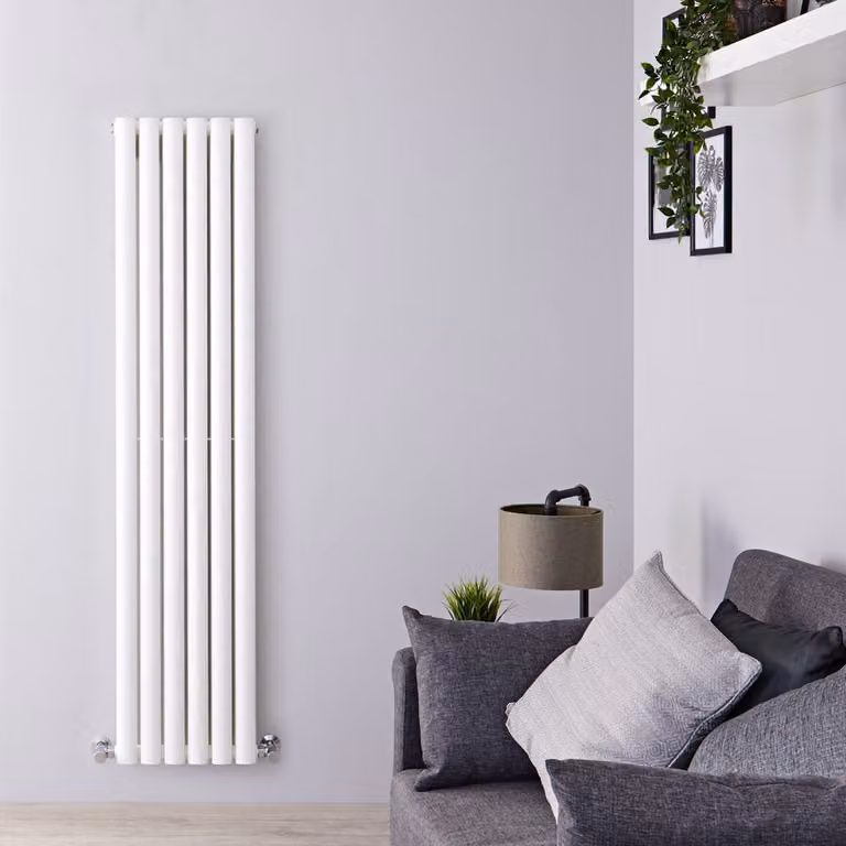 Radiatore Doppio Verticale di Design Bianco - 1500 x 354mm - 910W - Revive