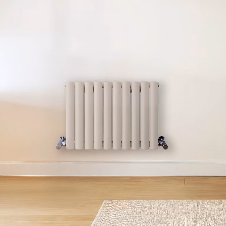 Radiatore di Design Orizzontale Bianco (Pearl Bianco) - 400mm x 590mm - Pannello Doppio  - Revive