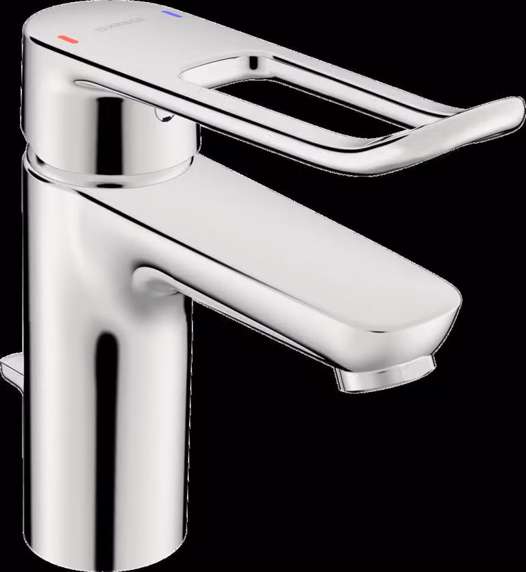 HANSA HANSAclinca Mitigeur de lavabo, saillie 114 mm, avec tirette, levier 167 mm, chromé, 45012186, 45012186