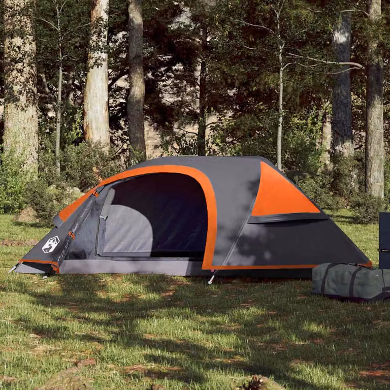 vidaXL Tenda da Campeggio a Cupola per 1 Persona, Impermeabile, Arancione