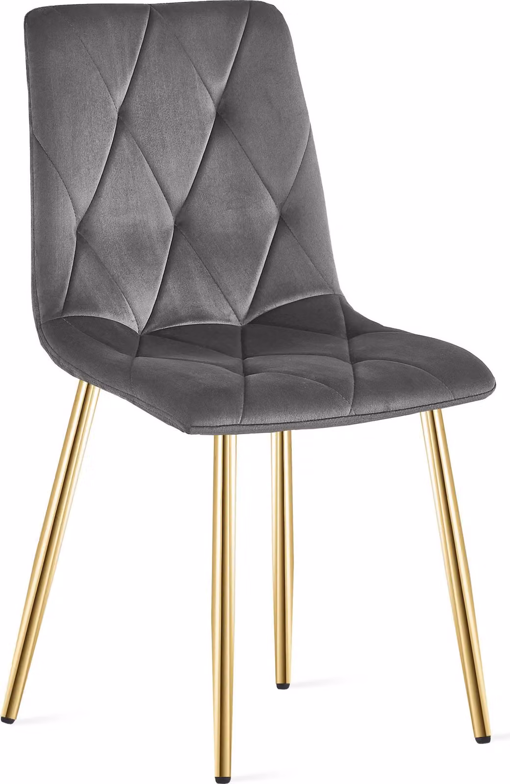 Sedia LIBRA - velluto grigio scuro / gambe color oro x 1