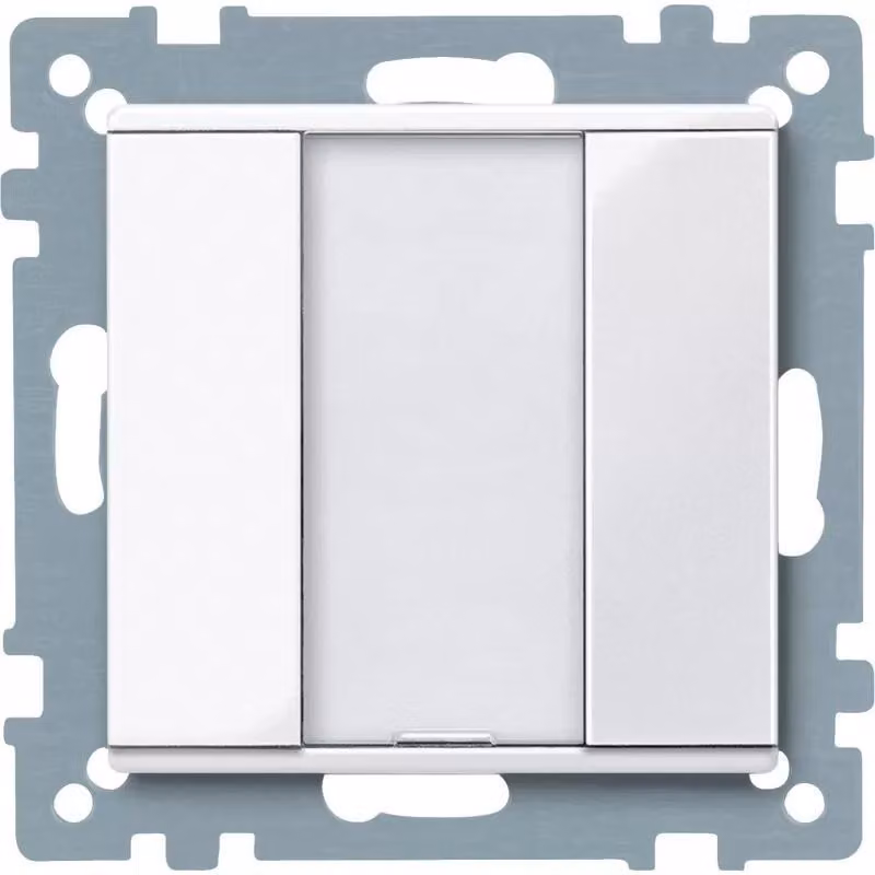 Schneider Electric Pulsante singolo plus, bianco lucido, sistema M MTN617125