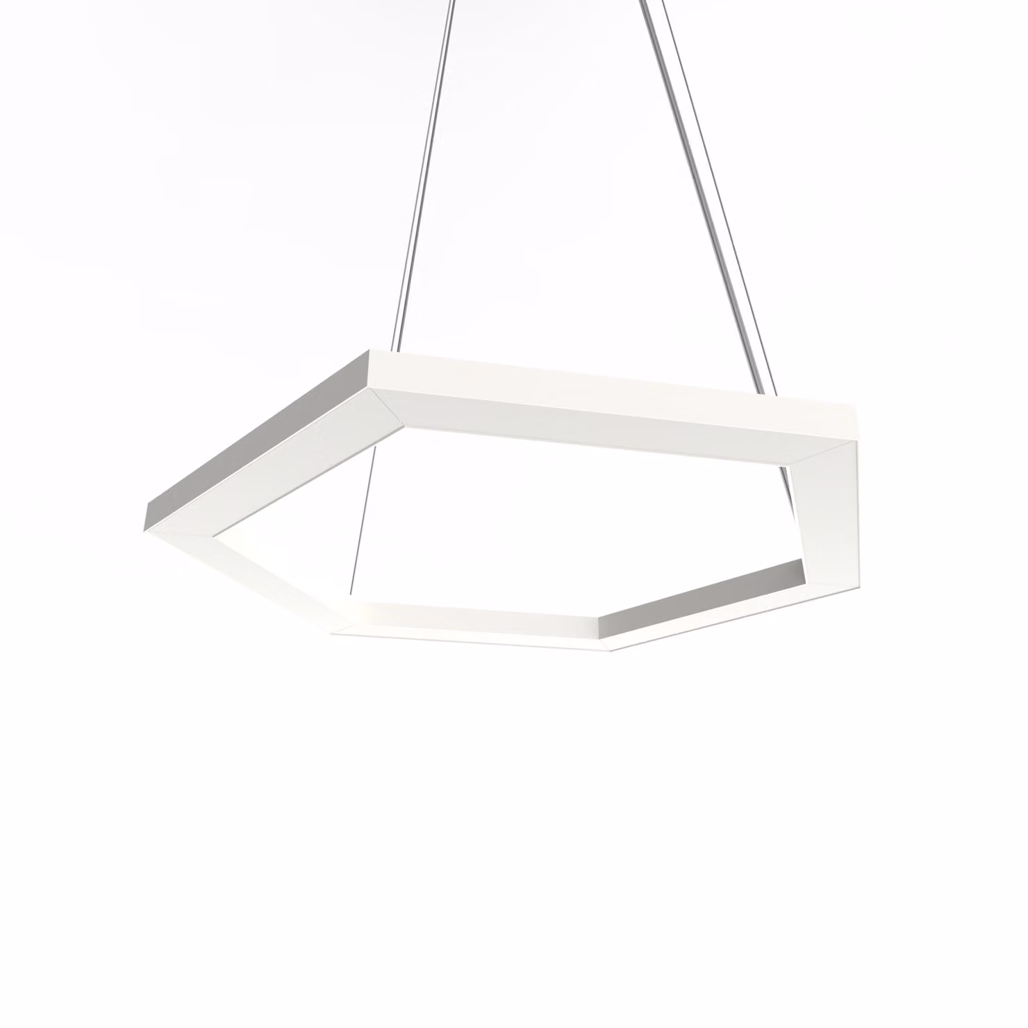 Lampada A Sospensione Esagono D40 Monocolore Opaca