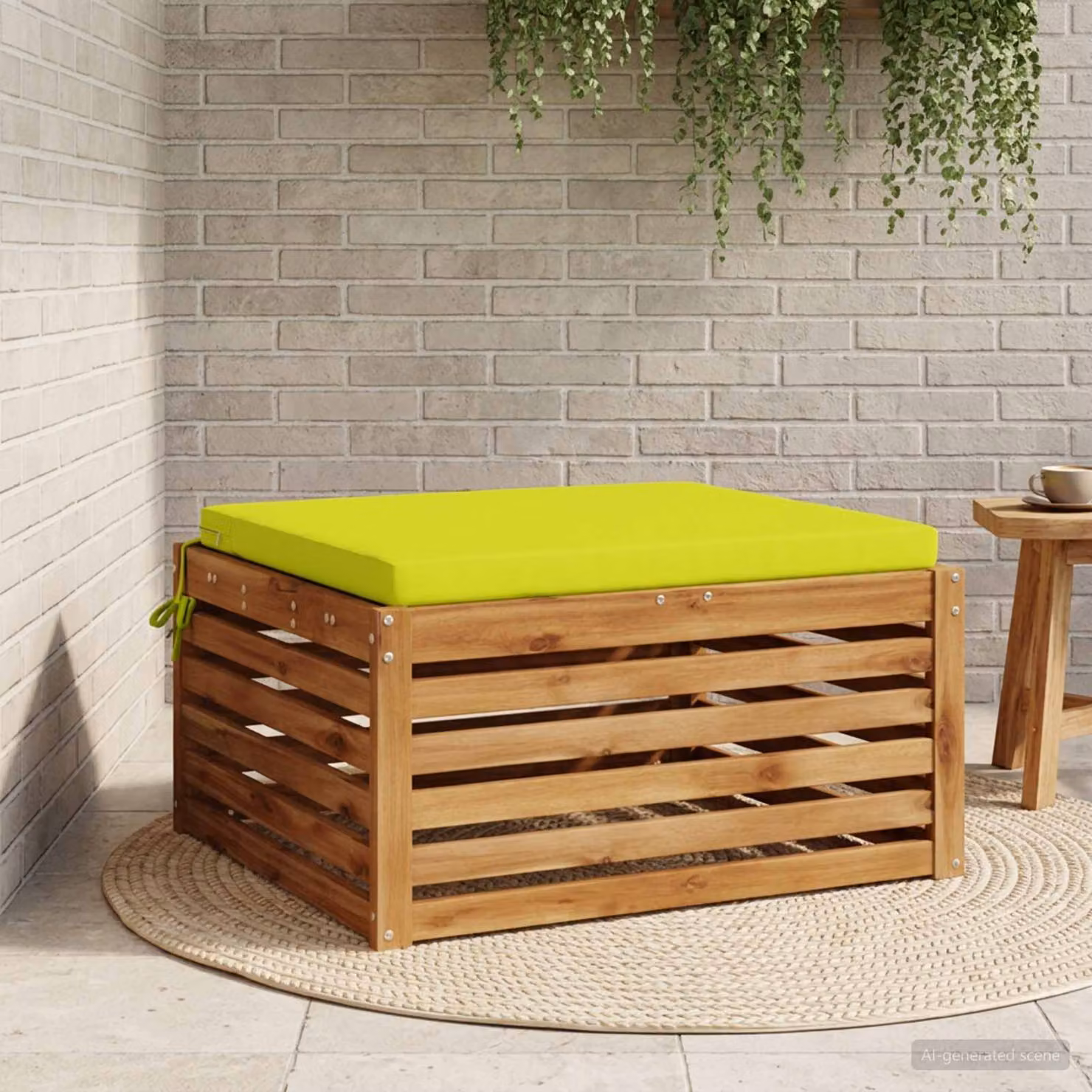Cuscino per sedia vidaXL SOEST in poliestere con rivestimento lavabile e resistente ai raggi UV, disponibile in verde o giallo