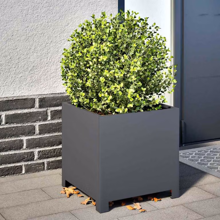 Fioriera da giardino vidaXL in acciaio antracite L/P/H: 40 x 40 x 40 cm