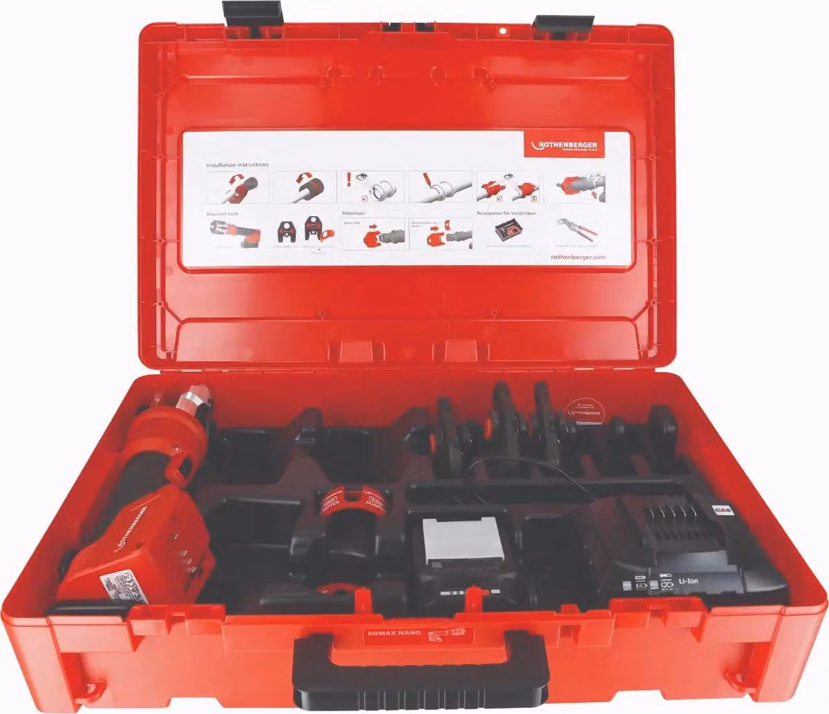 ROTHENBERGER ROMAX NANO iJAWs Set, taglia M, 15-22-28, 2Ah, CAS
