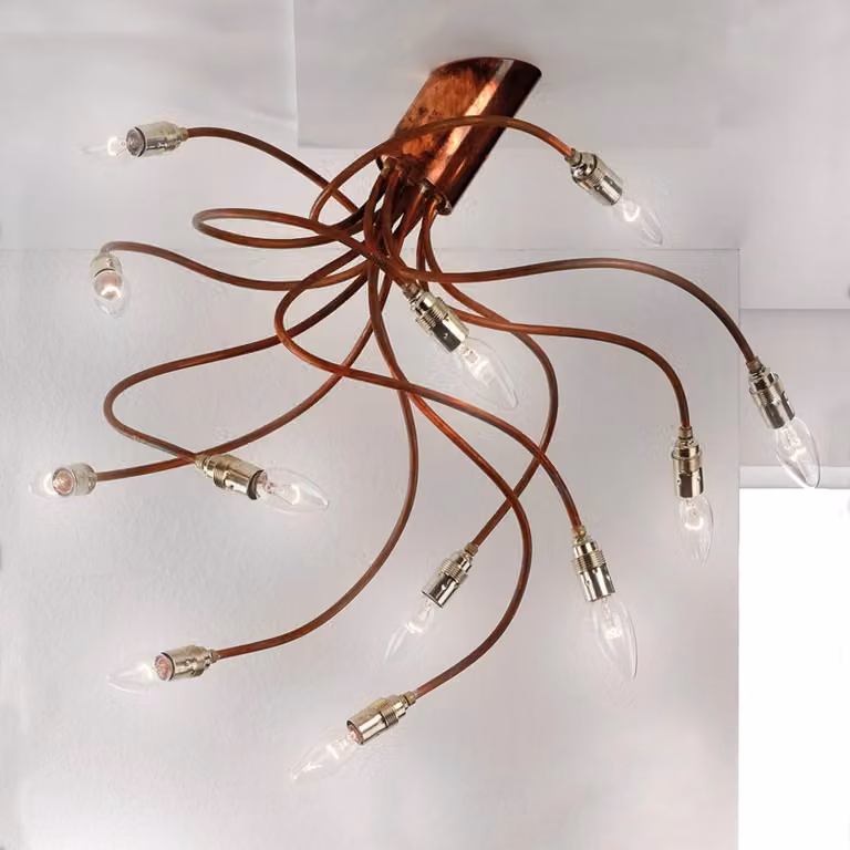 ORION Plafoniera soffitto BRAZONA, dimmerabile, Rame, Soggiorno / Sala da pranzo, Rame, Moderno, Plafoniera