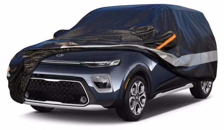 Copertura per auto, 10 strati, impermeabile e traspirante, per Kia Soul (2009-2023), colore nero