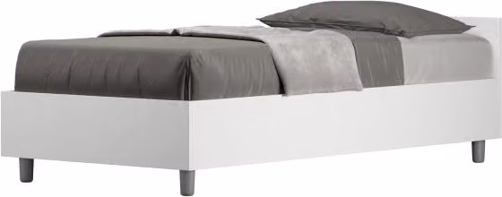 Letto Singolo 80x200 cm Nuamo - Con rete,Bianco Frassino