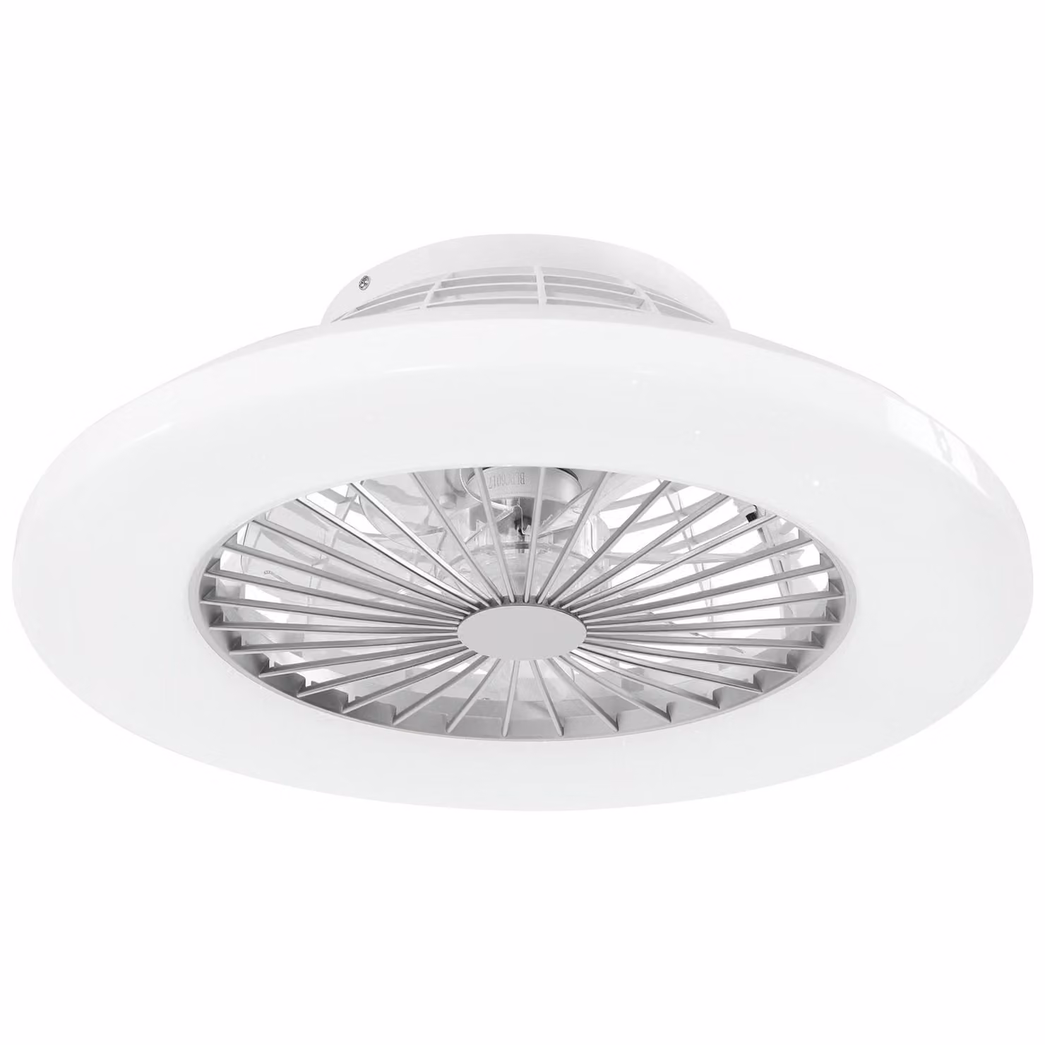 Lampada da soffitto con ventilatore Storm tectake, LED dimmerabile con telecomando e funzione luce notturna, bianco – 1