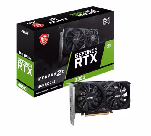 msi, GeForce RTX 3050 VENTUS 2X E 6G OC