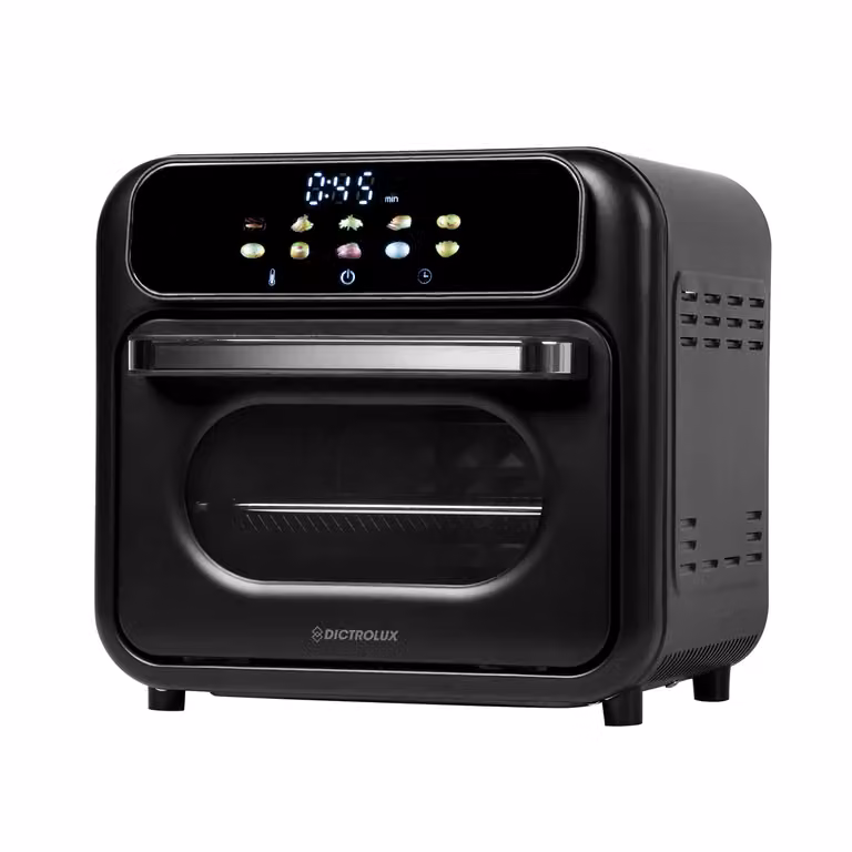 Dictrolux Forno e Friggitrice ad Aria Multifunzione Oven Crock da 870 Watt, Nero