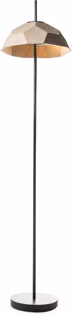Lampada da terra Egg design moderno paralume in cartone riciclato color tortora e struttura in metallo nero H 160 cm - Egg Lighting