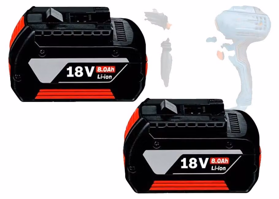 Batterie, 18V, capacità 8000mAh, 8.0AH, confezione da 2 pezzi