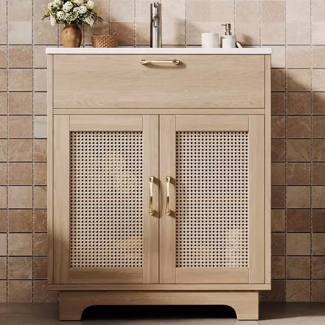 Mobile Sottolavabo da Bagno con Lavabo in Ceramica ¨C Xylo ¨C Bianco, 76x46x88 cm