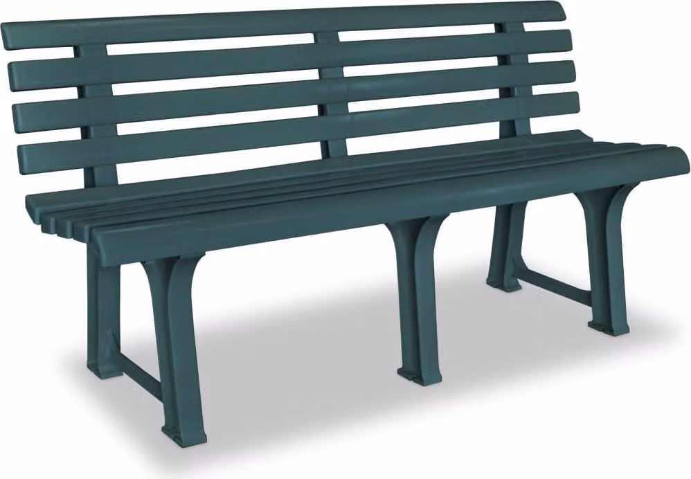 Panchina da giardino The Living Store 145,5 cm in plastica verde
