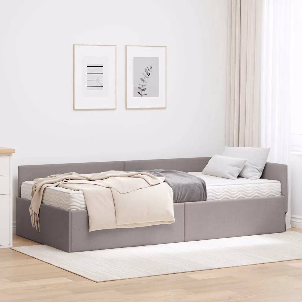 vidaXL Struttura Letto Angolare con Materasso 2 pz Talpa 100 x 200 cm