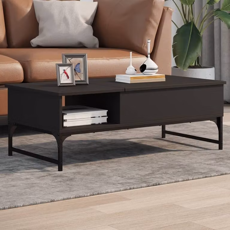 Maison Exclusive - Tavolino nero 100x50x35 cm Materiale ligneo e metallo