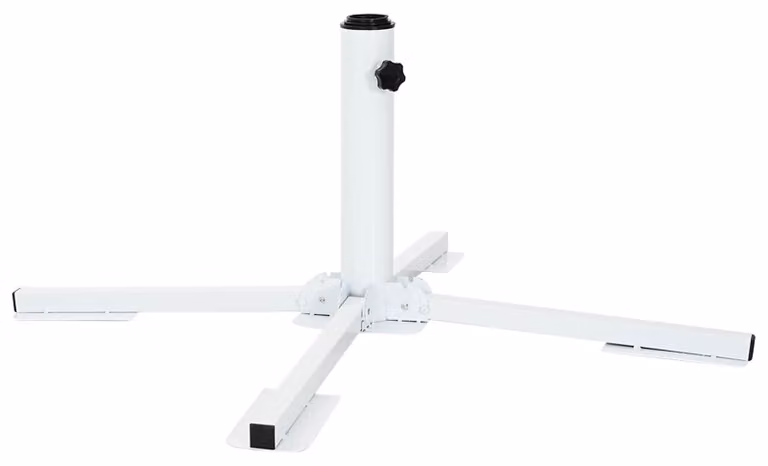 Supporto per ombrellone, colore bianco, in acciaio