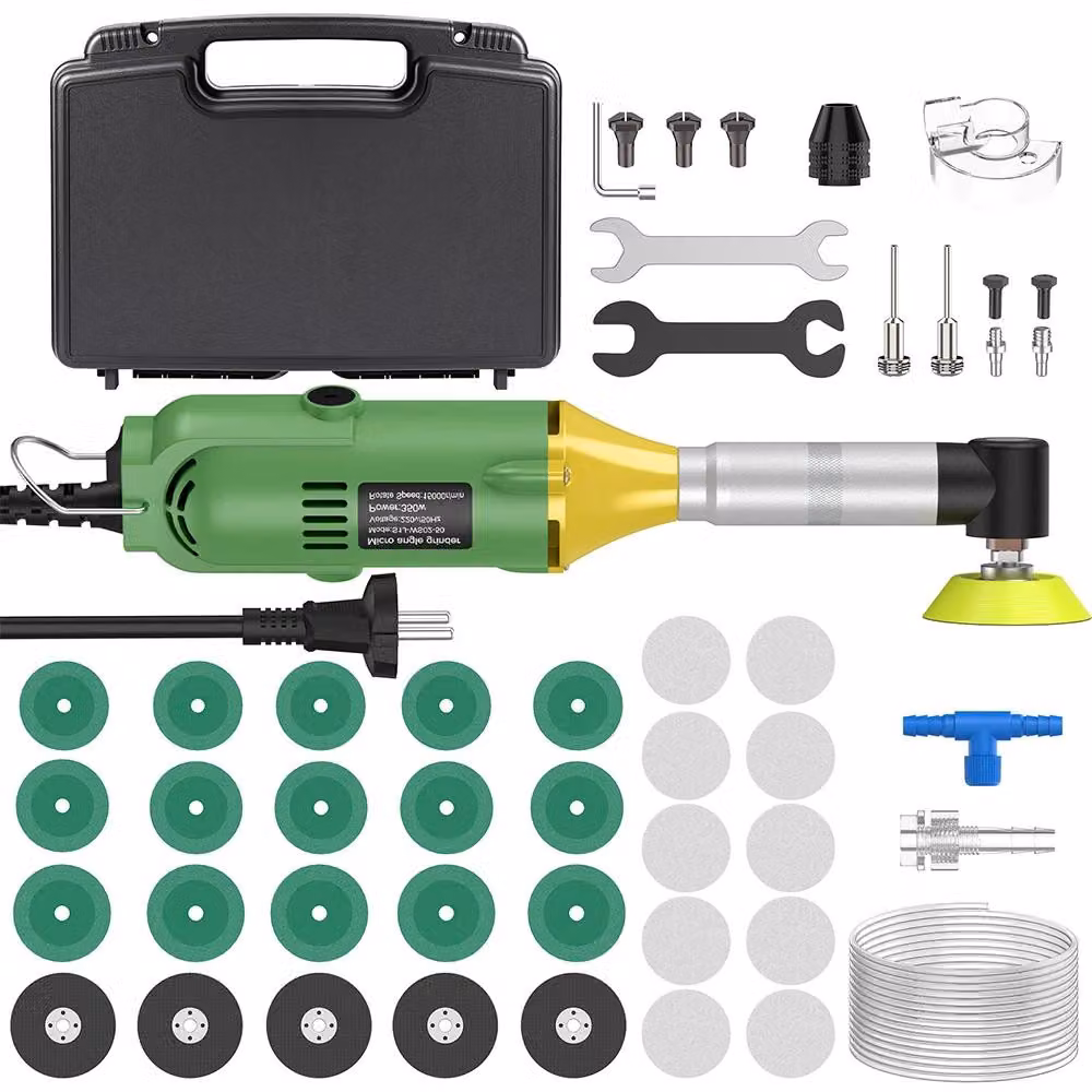 Utensile abrasivo per Vetroceramica - Smerigliatrice angolare elettrica - 350 W - 15.000 giri/min - 6 velocità - 220 V - Per levigatura e lucidatura