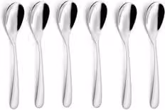 Set di 6 cucchiaini da caffè Eme in acciaio inox 18/10 color argento lucido, lunghezza: 14,5 cm