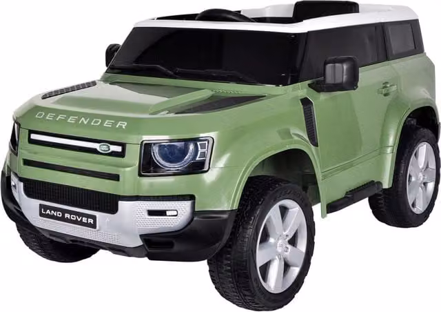 Macchina Elettrica per Bambini Licenza Ufficiale Land Rover Defender 12V 7Ah Verde