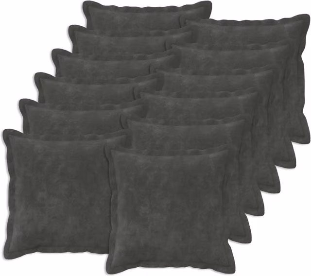 Cuscino con cuscino HOUTEN 12 pz Antracite Fleece in microfibra 935247