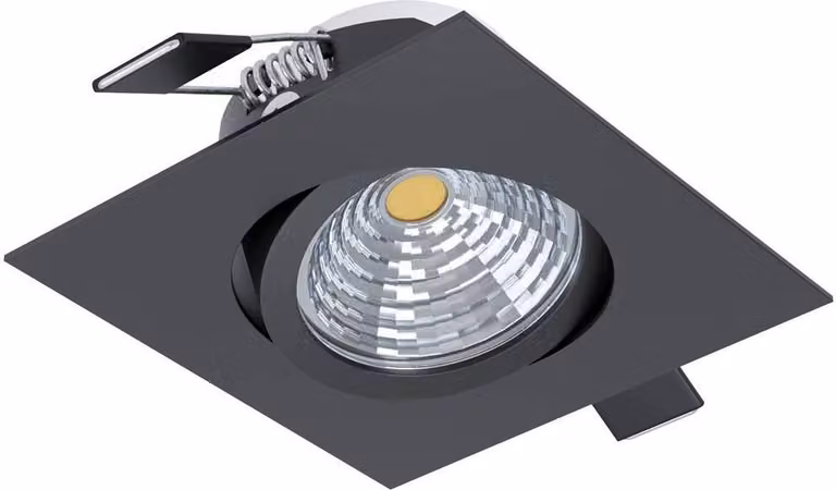 Faretto Ad Incasso Moderno Saliceto In Alluminio Nero Led Integrato 6W 4000K