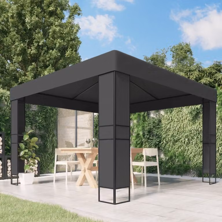 Padiglione Living Store con doppio tetto 3 x 3 m antracite