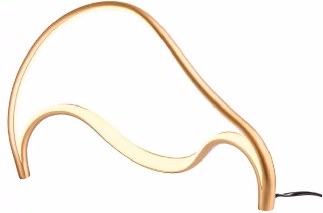 Lampada da tavolo Redo Group Tempest in metallo con tecnologia LED dimmabile, disponibile nei colori bianco, nero o oro/ottone