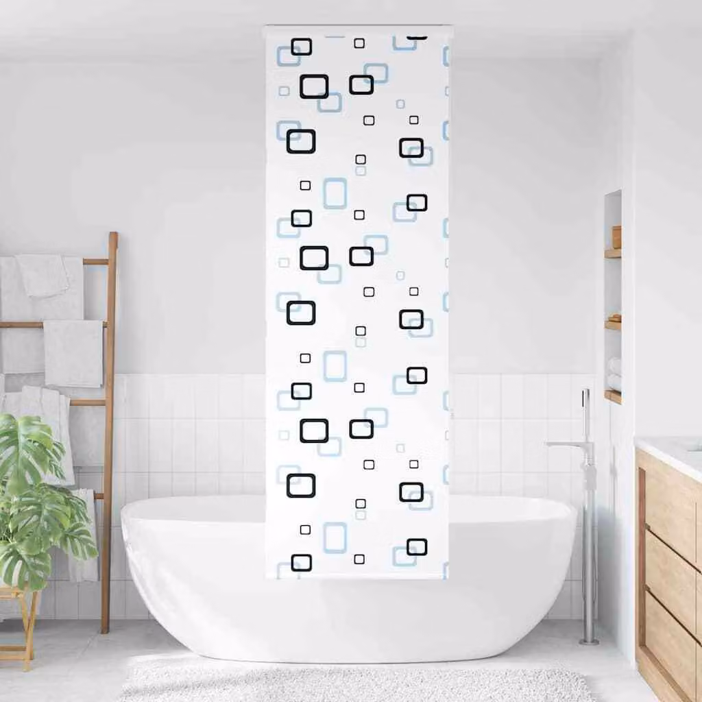 Tenda a Rullo Doccia con Cassonetto 70x240 cm Larghezza Tessuto