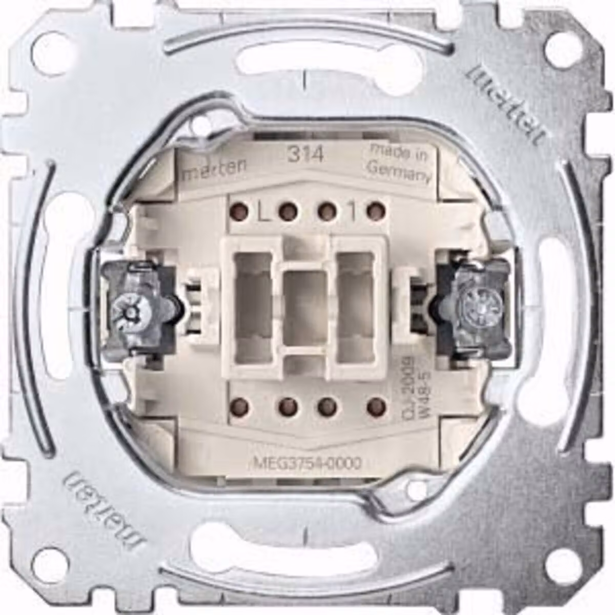 MERTEN MEG3754-0000 Inserto pulsante, contatto normalmente aperto, 1 polo, 10 A, 250 V CA