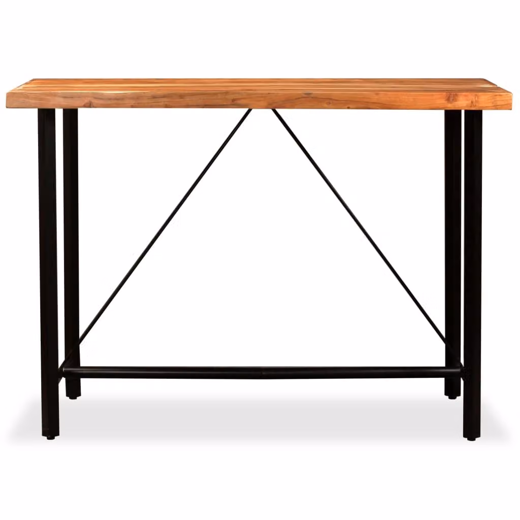 Tavolino da Bar in Legno Massello di Acacia 150x70x107 cm