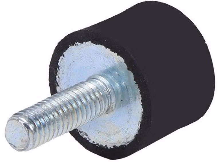 Fissaggi isolanti in gomma cilindrici, 4 pezzi, con filettatura M8 e M6 - Ammortizzatori antivibranti, silentblock a spirale (VD20*15 M6*18)