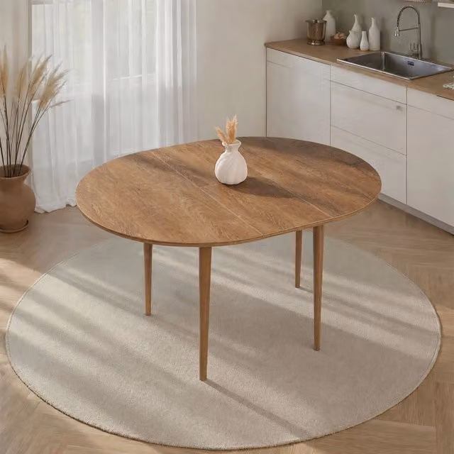 Bee, Tavolo Allungabile Allungabile, 100x100x75h cm Marrone Quercia